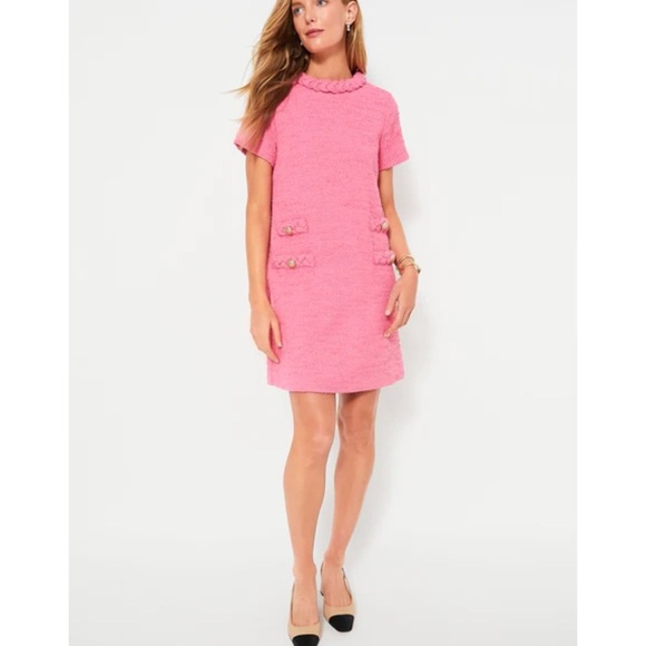 TUCKERNUCK light Pink Tweed Jackie Tweed Dress NEW - Picture 1 of 14
